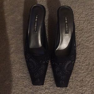 Nine West Beaded Mules